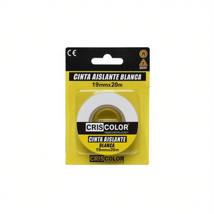 Nastro isolante Criscolor bianco 19mmx20m in PVC per impianti elettrici e riparazioni - Product Image 2