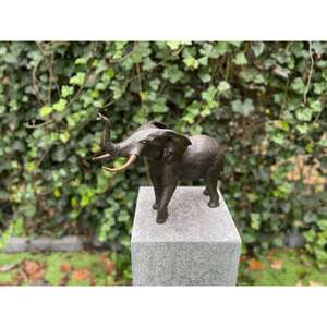 Sculpture d'éléphant en bronze à prix abordable, artisanat fait main, prix de gros, fournitures de jardin, statue d'éléphant antique, petite taille - Product Image 3