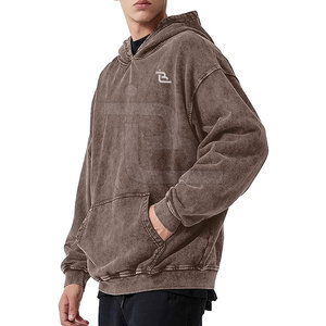 Ropa de Moda de Tallas Grandes, Sudaderas Básicas con Lavado Ácido, Nueva Llegada, Oferta, Sudaderas con Lavado Ácido para Hombre Resistentes al Viento - Product Image 6