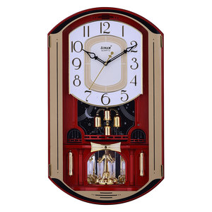 Eco Friendly RT/PD Modern RT/PD Musical <b>Clock</b> <b>with</b> Quartz Movement Rotating <b>Pendulum</b> and LED Lights Available For Sale - Product Image 1