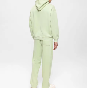 ชุดวอร์มมีฮู้ดสีพื้นสำหรับผู้ชาย เสื้อสเวตเชิ้ตลำลองขนาดใหญ่และกางเกงจ็อกเกอร์ ชุดลำลองสำหรับออกกำลังกาย 2 ชิ้น - Product Image 4