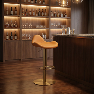 <span class=keywords><strong>Tabouret</strong></span> <span class=keywords><strong>de</strong></span> <span class=keywords><strong>bar</strong></span> pivotant moderne en acier inoxydable, chaise <span class=keywords><strong>de</strong></span> comptoir réglable en hauteur en similicuir avec repose-pieds chromé pour îlot <span class=keywords><strong>de</strong></span> cuisine - Product Image 1