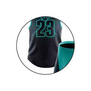 Conjunto de Jersey sin Mangas con Capucha Sublimado Personalizado, Equipo 23, Azul Verde, Absorbe la Humedad, Ajustado, para Adultos, Todas las Temporadas - Product Image 2