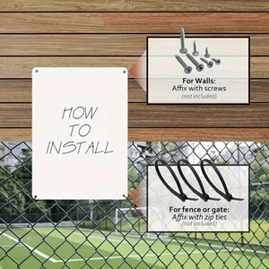 CIFbuy Targa in Metallo Resistente alle Intemperie 'Attenzione Cane e Proibito l'Ingresso' per Giardino e Prato, Disponibile per Servizio di Ritiro TikTok per Temu - Product Image 4