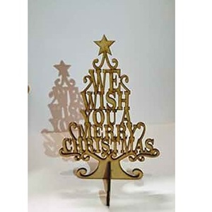 Custom Mini Wooden Christmas <b>Tree</b> Star Reindeer Silhouette Table Centerpiece Modern Xmas Wood Craft Holiday Decorative Ornaments - Product Image 4