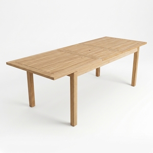 Mesa de Comedor Rectangular Extensible de Madera de Teca Sólida con Diseño Moderno y Acabado Bien Pulido para Uso en Exteriores TAB25 - Product Image 3