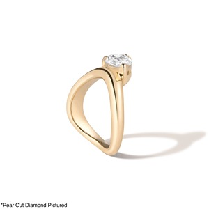 Bague en or massif 14 carats avec diamant taille poire, cadeau de fiançailles, de mariage ou d'anniversaire, certifiée IGI - Product Image 6