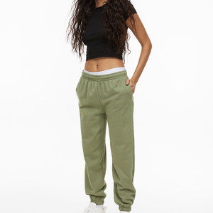 Pantalones Deportivos Holgados de Color Sólido con Cordón Ajustable, Pantalones de Pierna Recta, Pantalones Deportivos Extra Grandes - Product Image 1