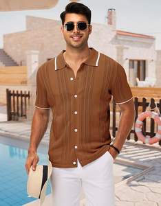 Chemises Polo en Lin pour Hommes à Manches Courtes Boutonnées – Décontractées, Habillées ou de Plage – Tendances Estivales - Product Image 3