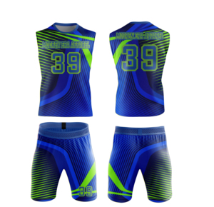 Tenues de football 7v7 personnalisées, respirantes, légères, sublimées, en jersey 100% polyester, pour les jeunes joueurs américains lors des tournois. - Product Image 5
