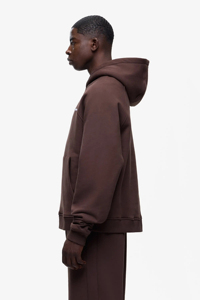 Survêtement oversize d'hiver en maille polyester/coton pour homme, deux pièces, respirant, imprimé, avec sweat à capuche et pantalon décontracté uni - Product Image 3