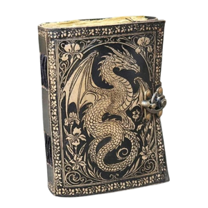 Handmade Leather Dragon <b>Journal</b> Hardcover Embossed Grimoire Genuine Leather Notebook Vintage <b>Writing</b> Diary Gift - Product Image 1