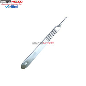 Mango de bisturí n.º 3 de acero inoxidable alemán, hojas quirúrgicas desechables estériles n.º 15 con filo afilado para cirugía manual SIGAL - Product Image 2