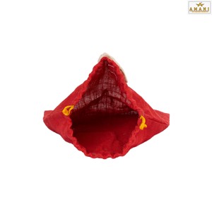 Pochette en jute rouge de haute qualité, sac de rangement en fibres naturelles, vente en gros au meilleur prix - Product Image 2