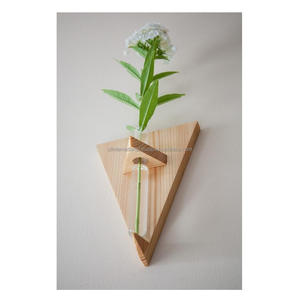 Holesale-cesta de flores hecha a mano para boda, tejido de ratán, decoración de plantas con mango de madera, producto en oferta - Product Image 4