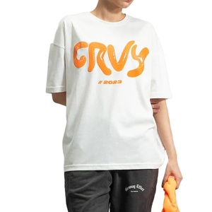 Vente en gros 2025 nouveauté femmes t-shirt graphique oversize haute qualité 100% coton sérigraphié t-shirts tenue décontracté mode - Product Image 4