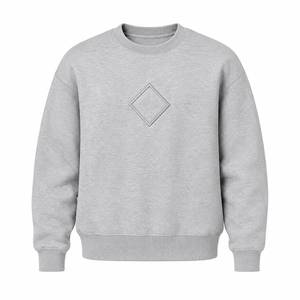 Sweat-shirt à col rond pour homme avec broderie monogramme personnalisée et molleton de coton premium, toucher doux pour un streetwear haut de gamme - Product Image 2