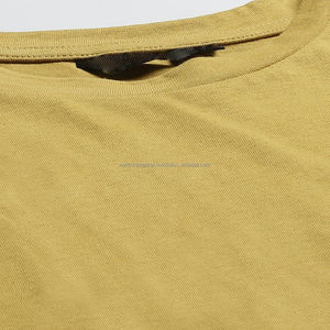 Nardon Apparel Factory T-shirt court d'été en coton 100% imprimé personnalisé pour femme, haut jaune Hip Hop pour femme - Product Image 5