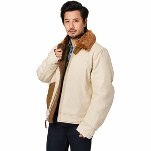 American Style Retro Casual <b>Workout</b> <b>Jacket</b> for Men 100% Cotton Thick Woven Embroidered Slim Fit Autumn OEM Service - Product Image 5