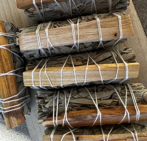 Palo Santo Sage <b>Smudge</b> <b>Stick</b> Handmade Eco-Friendly Natural Sage Wand for New Home & Spiritual Renewal by ALIF CRYSTAL AGATE - Product Image 2