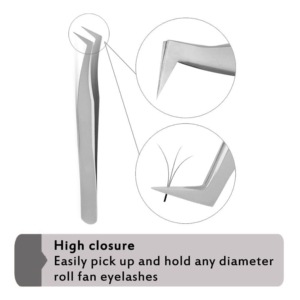 Vente flash - Pinces à extensions de cils en titane sablé avec design antidérapant, antistatique, pointe de 7,5 mm pour les professionnels - Product Image 6