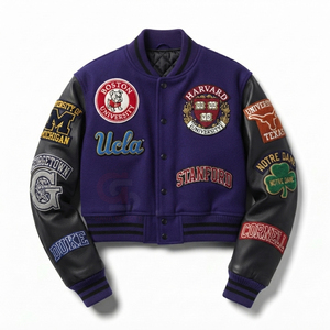 Chaqueta Varsity con nueva colección de diseños de moda, chaquetas varsity para mujer, chaqueta universitaria de lana y cuero. - Product Image 6