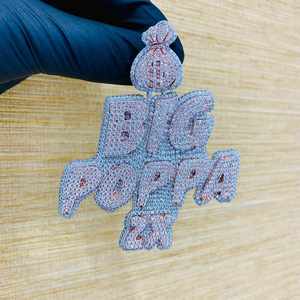 Colgante de Letra Inicial con Corona de Moissanita de 4 Quilates, Diseño Clásico, Chapado en Oro Rosa de 14K sobre Plata de Ley, Joyería de Eslabones - Product Image 1