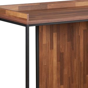 Sara Walnut and Sandy Black Finish Escritorio de computadora Escritorio elegante - Product Image 3