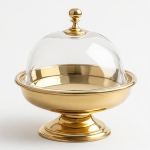 Cúpula para pasteles de lujo, hecha a mano, diseñada para servir con estilo pasteles, repostería y delicias de panadería con elegancia. - Product Image 1