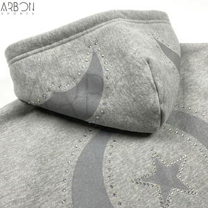 Sweat-shirt réfléchissant en molleton épais pour homme, tendance, personnalisé, vente en gros 2026 - Product Image 4