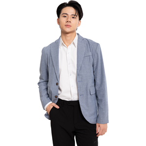 เสื้อเบลเซอร์ผ้าคอร์ดูรอยโพลีเอสเตอร์/เรยอนเนื้อผ้าบางเบาคล้ายผ้าลินินสำหรับผู้ชาย ไซส์ S-XL ราคาแข่งขัน บริการ OEM/ODM - Product Image 1