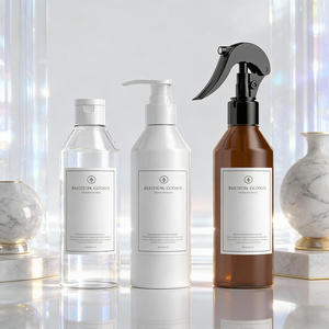 Wholesale 250ml 8oz PET Plastic Sloping-Shoulder Round <b>Pump</b> Sprayer <b>Bottle</b> for Lotion Skincare Cream Custom Cosmetic Packaging - Product Image 1