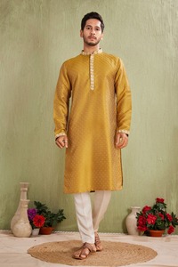 Kurta en coton pour homme Heritage, look ethnique classique, tissu confortable, Kurta pour hommes, mariages et événements culturels - Product Image 6