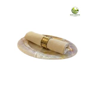 Jabonera de Nácar Natural con Incrustaciones de Oro, Hecha a Mano, Ecológica, Clásica, Soporte para Jabón, Plato de Concha Marina para Baño - Product Image 5