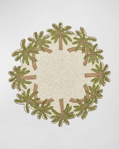 Set de table décoratif élégant brodé et perlé avec un travail artistique détaillé pour une présentation moderne de la table à manger - Product Image 5