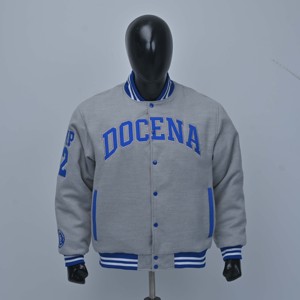 Blouson universitaire vintage d'hiver pour homme, style Letterman, coupe slim, avec manches personnalisées en polyester et élasthanne, boutons en corne - Product Image 1