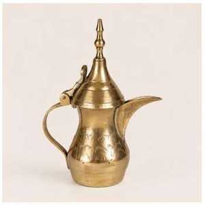 Ornate Floral Etched Brass Arabic <b>Coffee</b> <b>Pot</b> Traditional <b>Metal</b> Dallah Middle Eastern Hospitality Serving <b>Pot</b> Luxury Kettle - Product Image 5