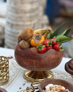 Cuenco de madera artesanal para decoraciones de mesa tradicionales y modernas que muestra arte en madera experto y un atractivo atemporal. - Product Image 6