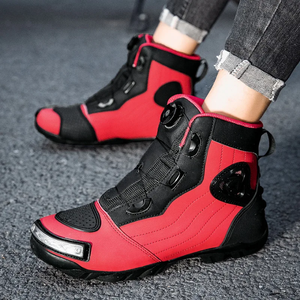 Nouvelles Bottes de Course Moto Montantes en Caoutchouc Respirantes à Lacets pour Hommes, Taille Plus, Rehaussantes, Collection 2026 - Product Image 6