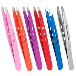 German Quality Customized Design Made Slanted Tip Eyebrow Tweezer Professional Hair Pluckers Stainless Steel Eyebrow Tweezers - Product Image 4