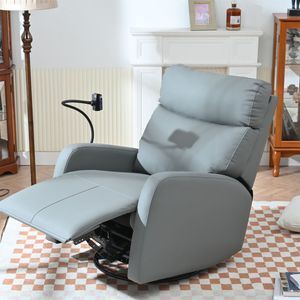 Modern <b>Small</b> Swivel Rocker Recliner <b>Chair</b> 360 Degree Glider for Nursery Bedroom-Rocking Recliner Bedro - Product Image 3