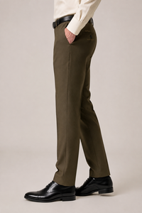 Pantalones Deportivos Casuales de Negocios para Hombre, Corte Slim Fit, Rectos, Cintura Media, 100% Algodón Felpa, Marca Active Squad, Color Blanco - Product Image 6