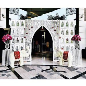 Décoration d'entrée élégante avec panneaux laser pour salles de mariage, écrans laser pour décoration de mariage, nouveau design, panneau métallique, Floride - Product Image 1