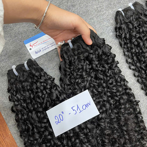 Small Curl Pixie Curly Machine Weft Raw Vietnamese Human Hair Bundles Natural Black Full Ends Hair Raw Curl Bundles <b>Cheap</b> Price - Product Image 6