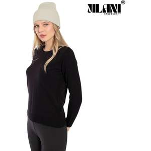 Jilani-Bonnet d'hiver en tricot artisanal beige, en coton de qualité supérieure, logo brodé personnalisé, taille libre pour le travail - Product Image 1