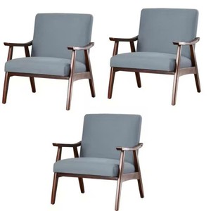 Conjunto de Muebles de Jardín de Diseño Europeo con Cuerda de Madera para Exteriores, Sala de Estar para Villa, 5 Personas, Cómodo y Duradero, Almacén de Centro Comercial - Product Image 1