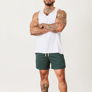 Camisetas sin mangas para hombre, camiseta de punto, camiseta blanca, corte holgado, sin mangas, chaleco de gimnasio para hombre - Product Image 4