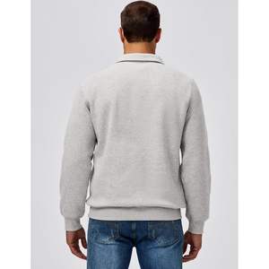 Custom Men's Casual Cotton for Polo <b>Sweatshirts</b> <b>Long</b> Sleeve Button Collared Pullover Shirts XL Anti-Wrinkle Anti-Shrink - Product Image 5