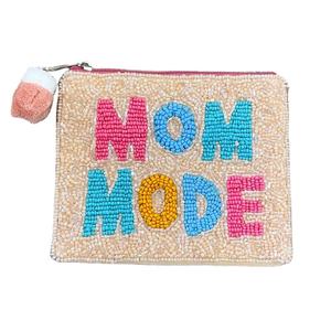 Bijoux fantaisie à la mode travail manuel perles de verre multicolores broderie forme carrée MOM MODE pochette à monnaie exclusive élégante Premium - Product Image 1