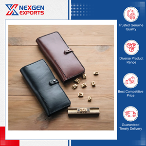 Nexgen Exports, Fabricante Indio de Estuches para Lápices y Bolígrafos de Cuero PU Hechos a Mano, Impermeables, 20x18cm, con Logotipo Personalizado - Product Image 6